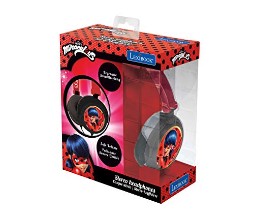 Image of LEXiBOOK, Miraculous Ladybug Tikki, Stereo Headphones, Safe Volume, Foldable and Adjustable, red, HP015MI