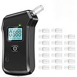 FIVAVA Polizeigenauer Alkoholtester – Mit 20 Einweg-Mundstücken, Schnelle & Präzise Messung, Ideal für Zuhause, Partys & Private Nutzung