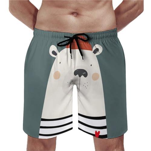 Shorts de bain homme rouge à séchage rapide | Maillot de bain confort