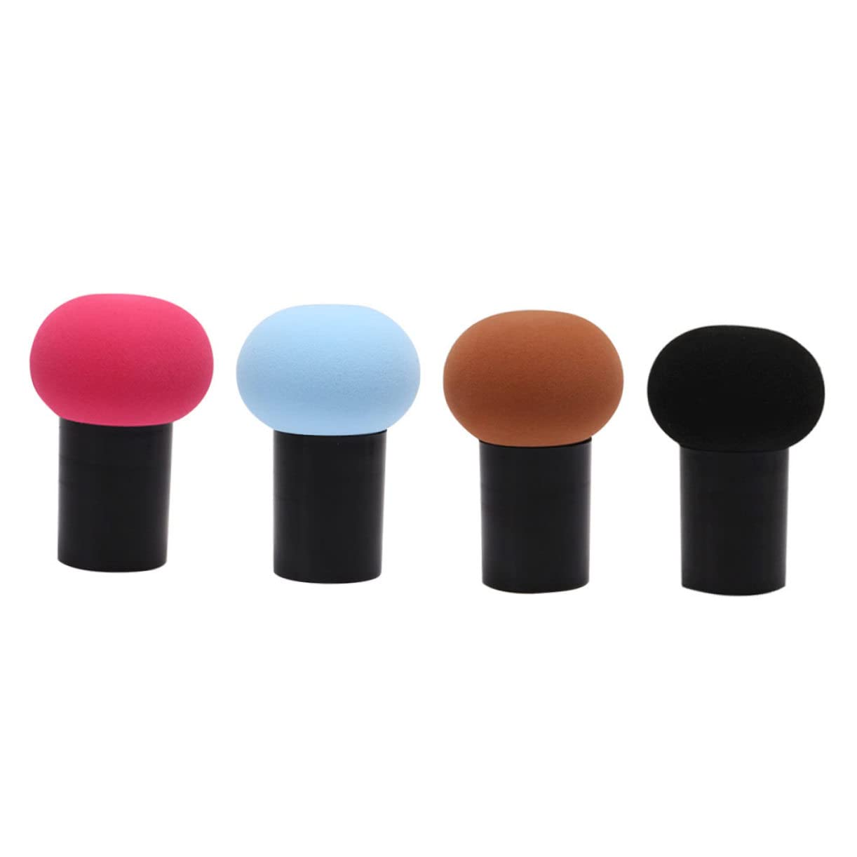 WOFASHPURET 4pcs Mushroom Head Makeup Sponges for Blending Professional Beauty Tool Makeup Pads Powder Buffing Stippling Natural Finish Random Color