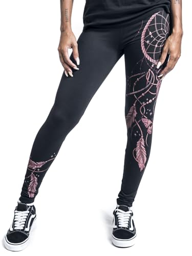 Leggings negros cómodos Full Volume que moldean la figura con atrapasueños 4