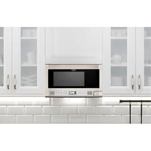 Sharp R-1214 1-1/2-Cubic Feet 1100-Watt Over-the-Counter Microwave, Stainless Sharp R 1214 1 12 Cubic Feet 1100 Watt Over the Counter Microwave Stainless