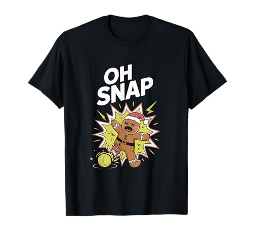 Oh Snap GIngerbread Jugador de tenis Navidad Camiseta