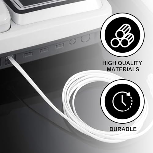 HDXH Telephone Cable Phone Cable for Landline ADSL Modem Cable 2M,BT to RJ11,UK Telephone Plug to RJ11 Lead For British home fixed telephone lines,Devices as fax machines,Telephones etc（white，2M） - Image 5