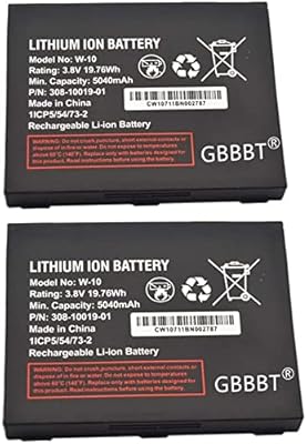 GBBBT W-10 Battery, 5040mAh 3.8V Replacement Battery for Netgear MR1100 AT&T Nighthawk M1 LTE Mobile Hotspot Router Netgear 308-10019-01 W-10 W-10A (Pack of 2)