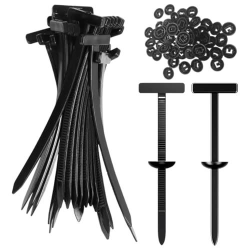 DULZEN 50 Piezas unidades de hebillas universales de nailon nuevas bridas resistentes a los rayos UV sujetadores herramientas robusto soporte para bridas de nailon para reparación diaria del coche