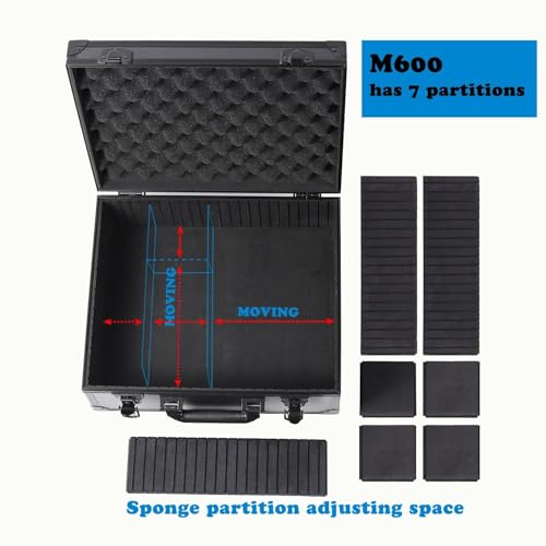 Azamou Toploaders Storage Box for 3" x 4" 35pt Rigid Cards, Trading & Sports Cards, Graded & Rating Cards, with 7 DIY Sponge Partitions (Holds 600+ Toploaders, M600-Black) by Azamou - Image 3