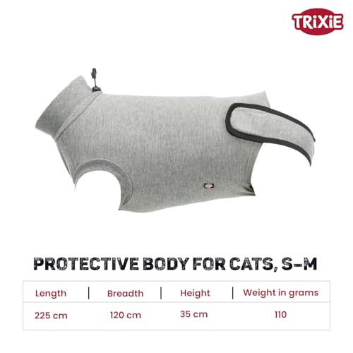 Trixie 19528 OP~Body für Katzen, S–M: 32–36 cm, grau