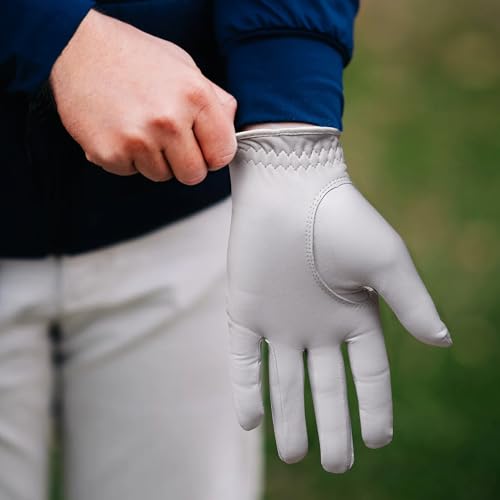 KVV Cabretta Leather Golf Gloves, Men\'s or Women\'s, Left Hand, Premium Grip, Exceptional Comfort (Large) - Thumbnail 4