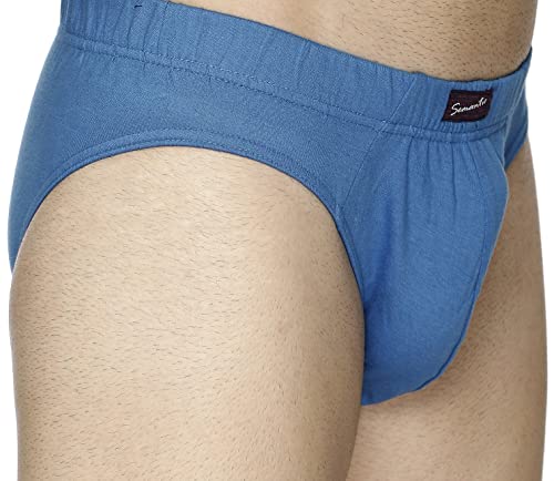 Image of Semantic Men's Solid Cotton Brief Underwear - Pack of 3