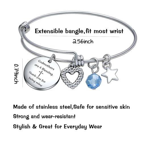 Image of De&ai Godmother Appreciation Bracelet, Jewelry for Godmother Birthday Mothers Day Christmas Christening Gift