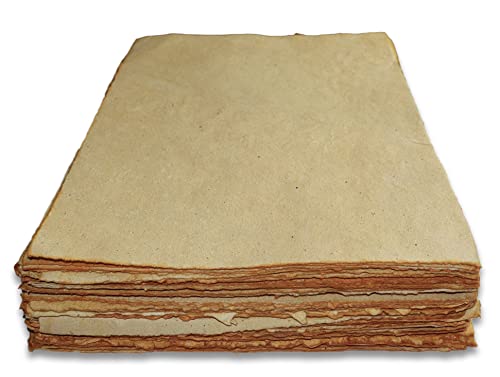 Watercolor Paper - A4 11.75 X 8.25 Mixed Media Art Watercolor Paper - 200 Gsm Thick Deckle Edge Virgin Cotton Handmade Paper 50 Sheets (Antique Brown) #TOP3