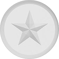 Vista 2 de Ekena Millwork ROSP030X030X100GRY08 Roseta estándar con borde redondeado, PVC