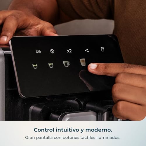 Miniatura 7 de Cecotec Cafetera Superautomática Con Depósito De Leche Cremmaet Lungo Latte Art. 2230w, 19 Bares, Unidad Procesado 20g, 7 Bebidas, Pantalla Y Control Táctil, Molido Uniforme Y Preciso, Depósito 2l