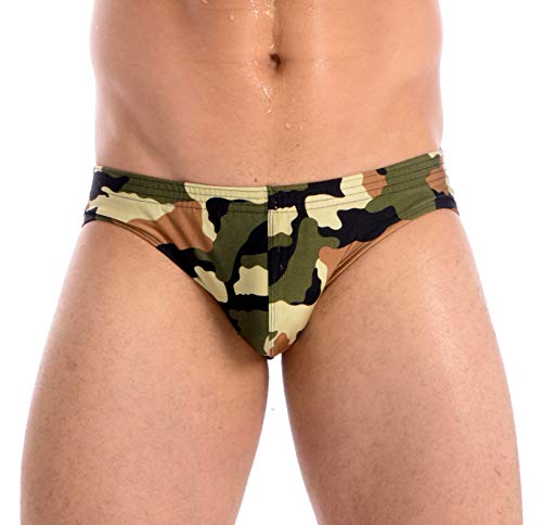 Gary Majdell Sport 8326GCA_MEDIUM Mens Green Camouflage Contour Pouch Bikini Swimsuit Size Medium thumb #1