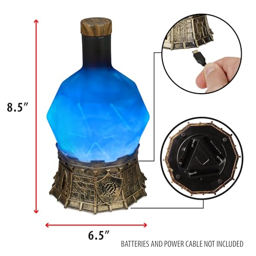 ENHANCE Gaming Sorcerer's Mana Potion Light with Swirling Mystical Brew - Potion Bottle Mood Light Prop for Tabletop Game Immersion, Playroom, Desk Decor - Soft Glowing Whirling Goblet (Blue Elixir) by ENHANCE - Used condition - Image 3
