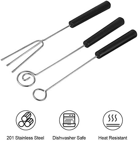 10Pcs DIY Baking Supplies Stainless Steel Chocolate Dipping Fork Set, Long Handle