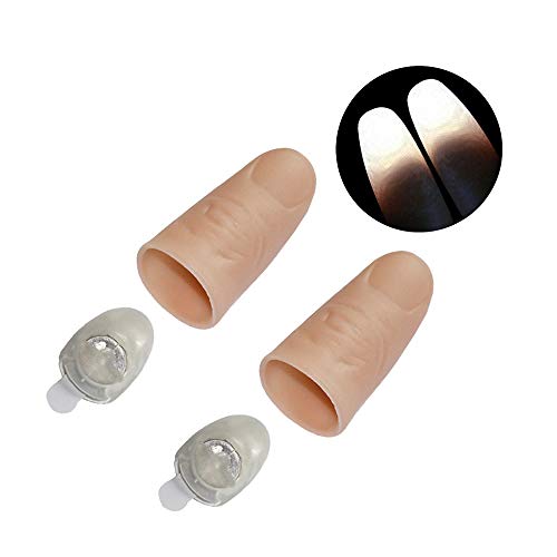 Preisvergleich Produktbild Jiadi Leuchtende Fingerspitzen - LED-Fingerabdeckleuchte Thumbs Light Party Magic Trick
