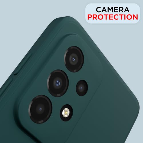 Image of Outlouders Back Cover for Samsung Galaxy A33 5G | Camera Protection | Durable Soft Matte Silicone Bumper Case (Green)