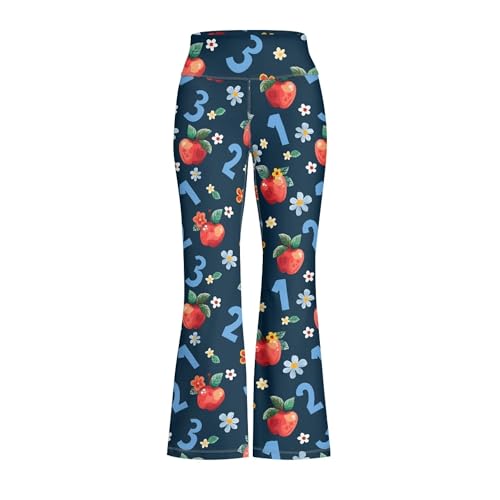 Yoga Pants Fall Soft Stretchy Long Bell Bottom Leggings Girls Comfy Workout Flare Yoga Pants Cute Print Daily Wear