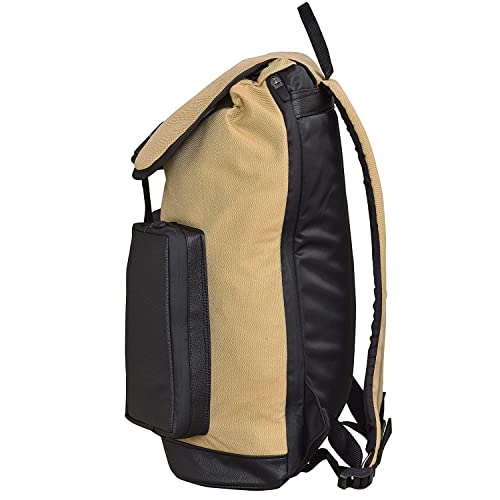 Image of Reuleaux Canvas Matty Backpack Leather Classic Travel Laptop Bag Laptop Office /School /Travel /Business Water Resistant - Fits Up to 15.6 Inch Laptop Notebook