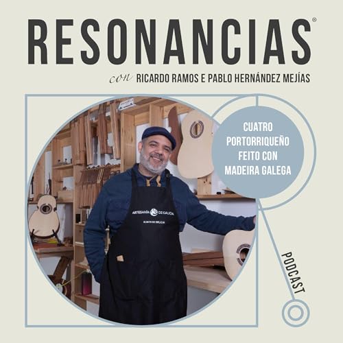O cuatro, un instrumento portorriqueño, construído con castiñeiro galego. Ricardo Ramos e Pablo Hernández Mejías