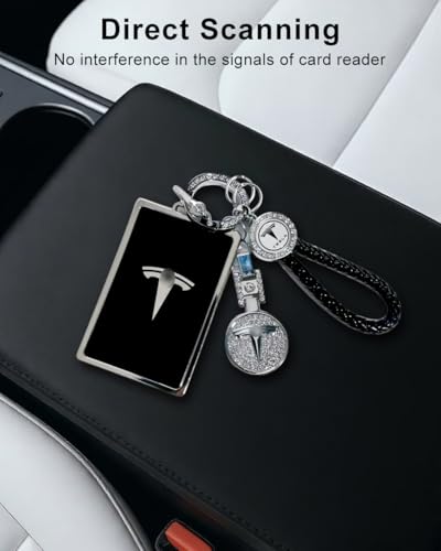 Image of for Tesla Key Card Holder Bling Key Chain Card Key Holder for Model S /X /3 /Y Cybertruck Keychain