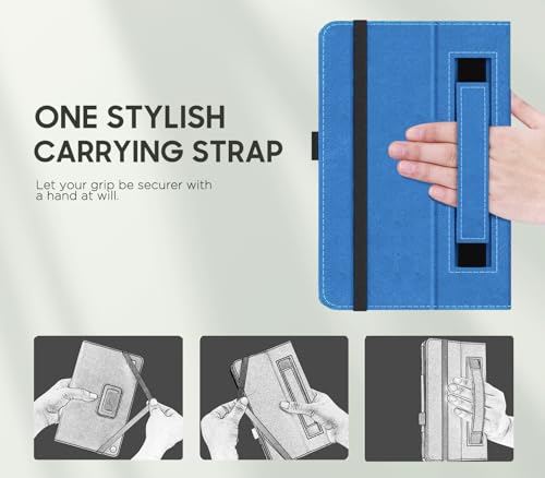 Image of MoKo Case Fits All-New Amazon Kindle Fire HD 10 & 10 Plus Tablet (13th /11th Generation, 2023 /2021 Release) 10.1 inch - Slim Folding Stand Cover with Auto Wake /Sleep, Blue