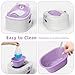 3-in-1 Potty Training Toilet, Portable Potty, Potty Training Seat and Toddler Step Stool, Easy Setup and Clean, Anti-Slip Toddler Potty Trainer for Boy Girl,Lavender