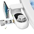 Bidet Attachment for Toilet with Filters, Non-Electric Self Cleaning Dual Nozzle(Frontal/Rear Wash) for Bidet Toilet Seat, Adjustable Water Pressure, Multi-Stage Water Softener Filters for Hard Water