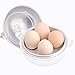 MICOOK Microwave Egg Cooker, Microwave Egg Boiler with Safe Buckle and Handle, No Piercing Required, Dishwasher Safe, Only 5 Minutes for Hard or Soft Boiled Eggs, Chicken Shape(White)