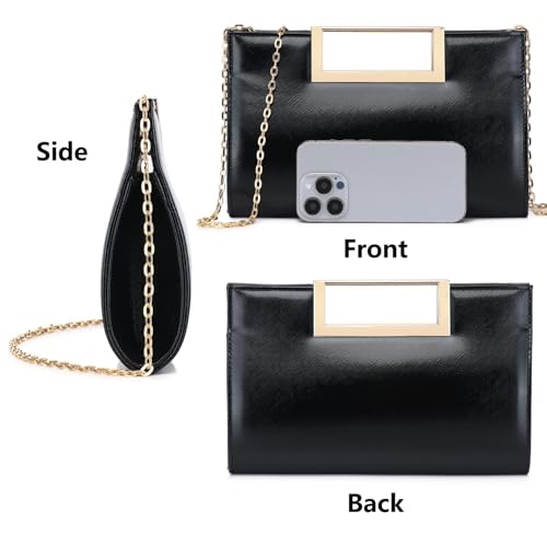 Image of Gurina Evening Clutch Purses for Women Formal Party Clutch Bags Cocktail Prom Fashion PU Leather Shoulder Handbags
