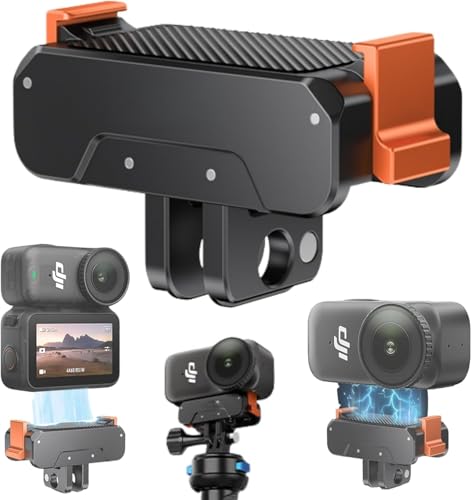 DJI Osmo Nano用 マグネット式クイックリリースマウント, アルミニウム合金製, 三脚・自撮り棒アダプター, 1/4インチネジ付き 2爪インターフェース