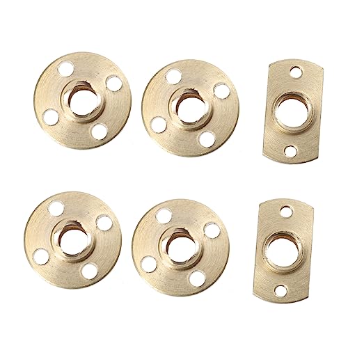 Mobestech 6pcs Useful Trapezoidal Screw Nuts for Printer Parts Lead Elimination Gaps Nuts Brass Screw for Printer Access
