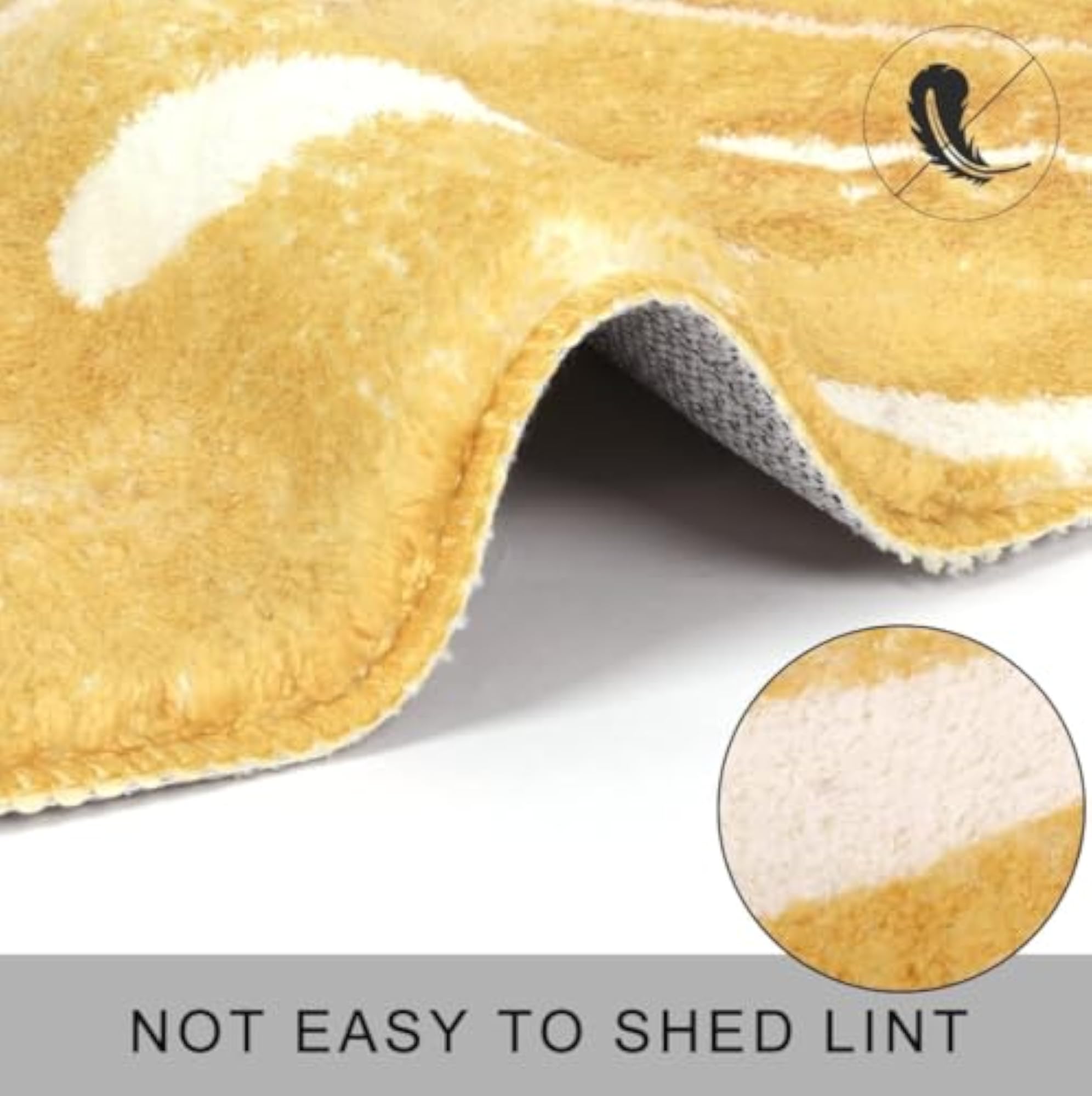 Leaf-Shaped Soft Absorbent Non-Slip Bathroom Rug - Tropical Design
