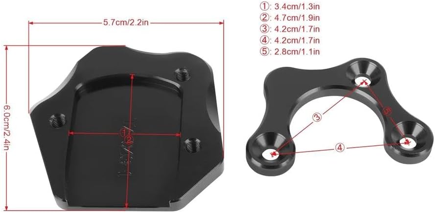 For Suzuki GSR750 GSXS750 2011-2015 For GSXS1000/F GSX-S 2015-2016 Kickstand Side Stand Extension Pad(Green)