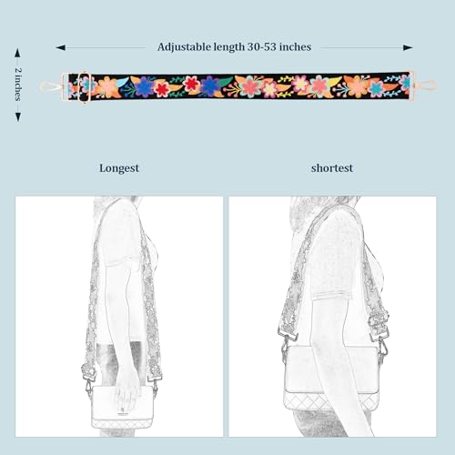 Image of chushui Knit Purse Strap,Replacement Crossbody Wide Adjustable Shoulder Strap for Bag Handbag