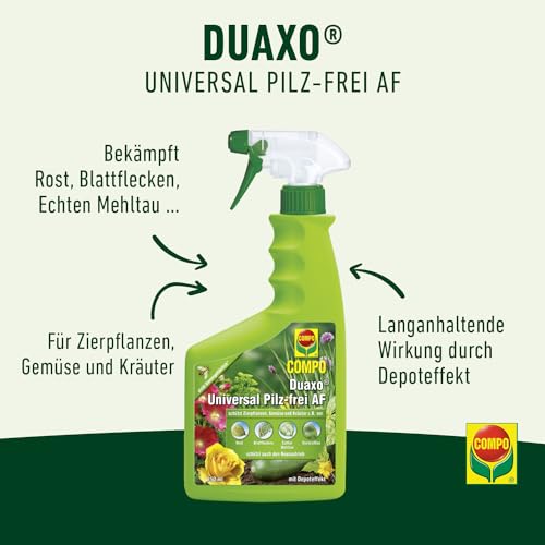 Compo Duaxo Universal Pilz-frei AF, Fungizid, Bekämpfung von Pilzkrankheiten an Zierpflanzen, Gemüse und Kräutern, Anwendungsfertig, 750 ml – Ansicht 2