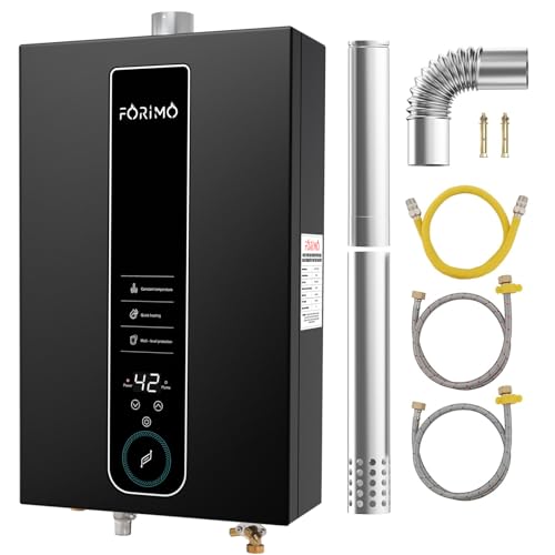 Natural Gas Tankless Water Heater, 4.21GPM 16L Indoor,Constant propane water heater,Instant Hot Natural Gas Water Heater with Fahrenheit Digital Display,Multi-Protection