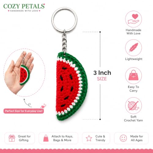 Image of Handmade Crochet Keychain Flower Design