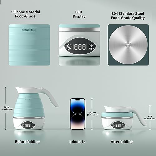 Tetera eléctrica portátil plegable para viaje 850W miniatura 6