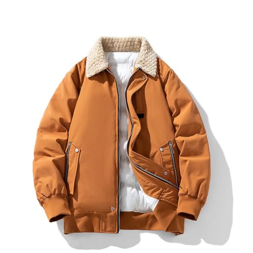Veste d'hiver en coton à revers chic et chaud pour homme