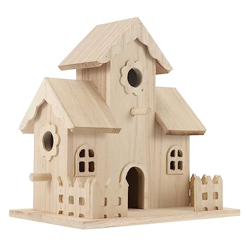 Happyyami Nid Oiseau Bois Maison pour Oiseaux Nichoir De Jardin pour Petits Oiseaux Décoration De Maison Et Jardin