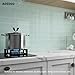 Adedeo Glass Subway Tile 3 x 6 Inch Pale Green for Kitchen Backsplash Bathroom Wall Pack of 32 Sheets