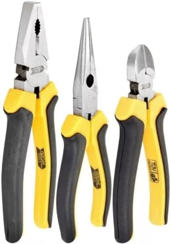 10 ferramentas essenciais para caminhoneiros no Dia a Dia 15 Kit- 1 Alicate Universal 8"+ 1 de Corte Diagonal 6" + 1 de Bico M...