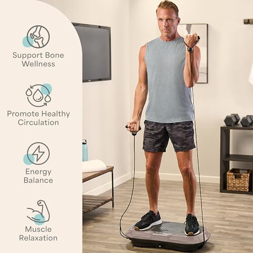 Image of Lifepro Waver Vibration Plate Exercise Machine - High-Intensity Vibration Plate for Lymphatic Drainage - Full-Body Workout Vibrating Platform with Loop Bands - Fitness Equipment for Strength & Toning
