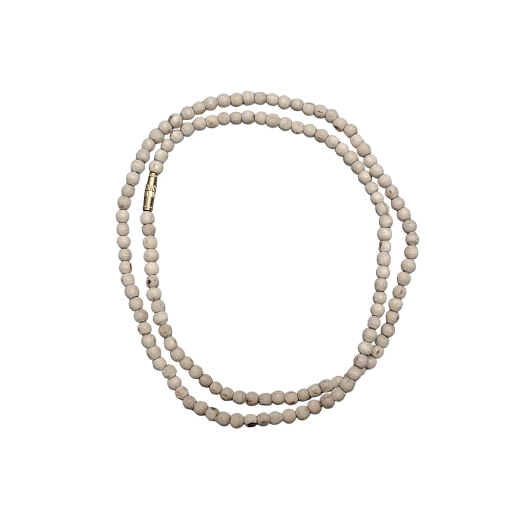 Original Tulsi Kanthi Mala from Vrindavan Dham - Pure Tuls i- Handmade (Round Bead (3-4 mm), One Round)-image-18