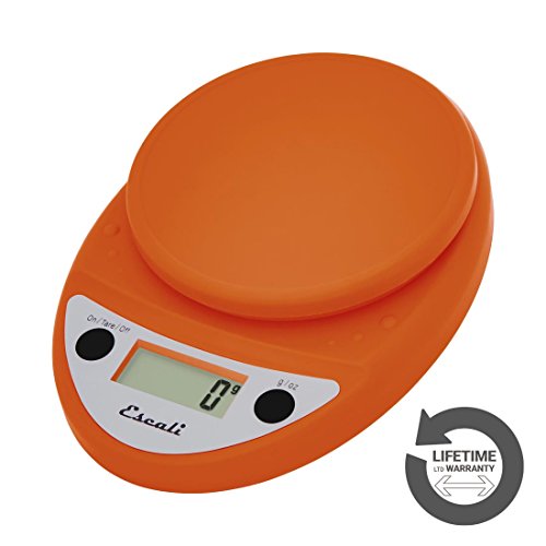 Escali Primo Digital Food Scale Multi-Functional Kitchen Scale And Baking Scale For Precise Weight Measuring And Portion Control, 8.5 X 6 X 1.5 Inches, Pumpkin Orange #TOP6