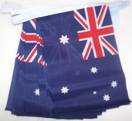 AZ FLAG Australia 6 meters BUNTING Flag 20 flags 9'' x 6'' - Australian STRING flags 15 x 21 cm