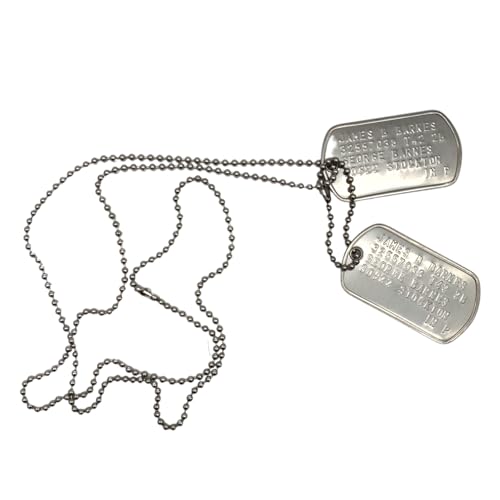 James Bucky Barnes Militär-Erkennungsmarke aus Edelstahl, Kugelkette im Lieferumfang enthalten